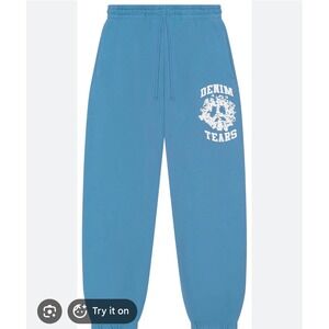 Denim Tears University Sweatpants – Light Blue – Size Medium – NWT